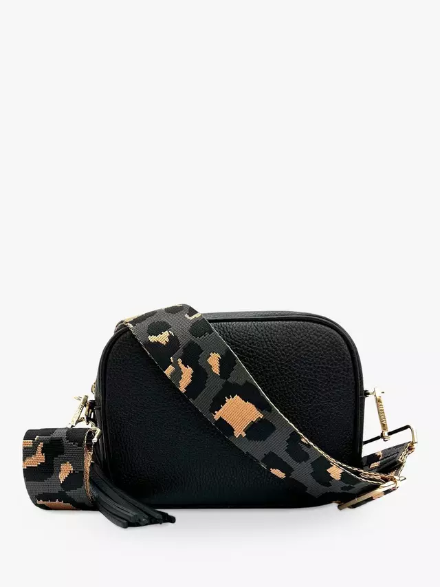 

Сумка кросс-боди Apatchy Leopard Print Strap Leather, цвет black/multi