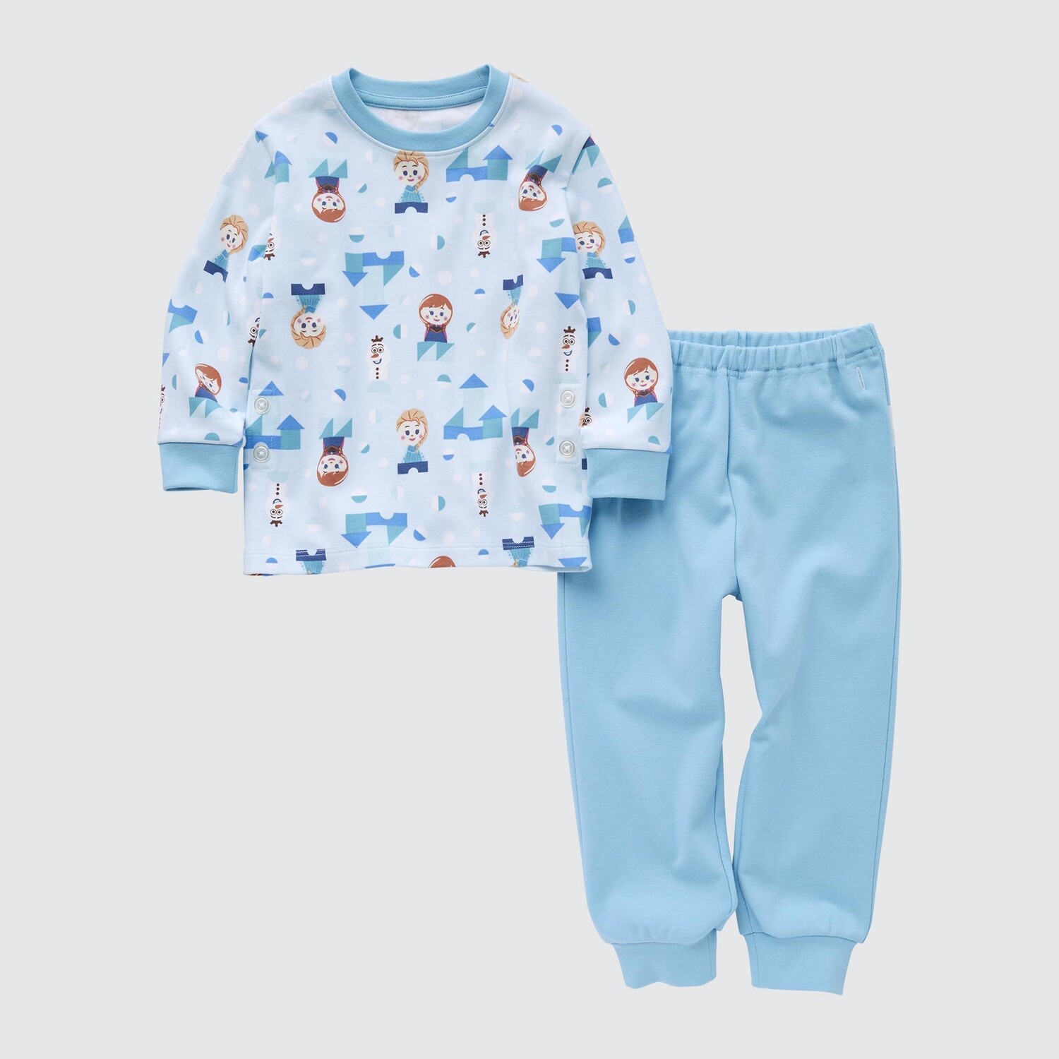 

Пижама UNIQLO Disney Kidia с длинным рукавом, светло-синий