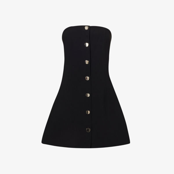 Тканое платье мини succession с изогнутым вырезом Viktoria & Woods, черный цена и фото