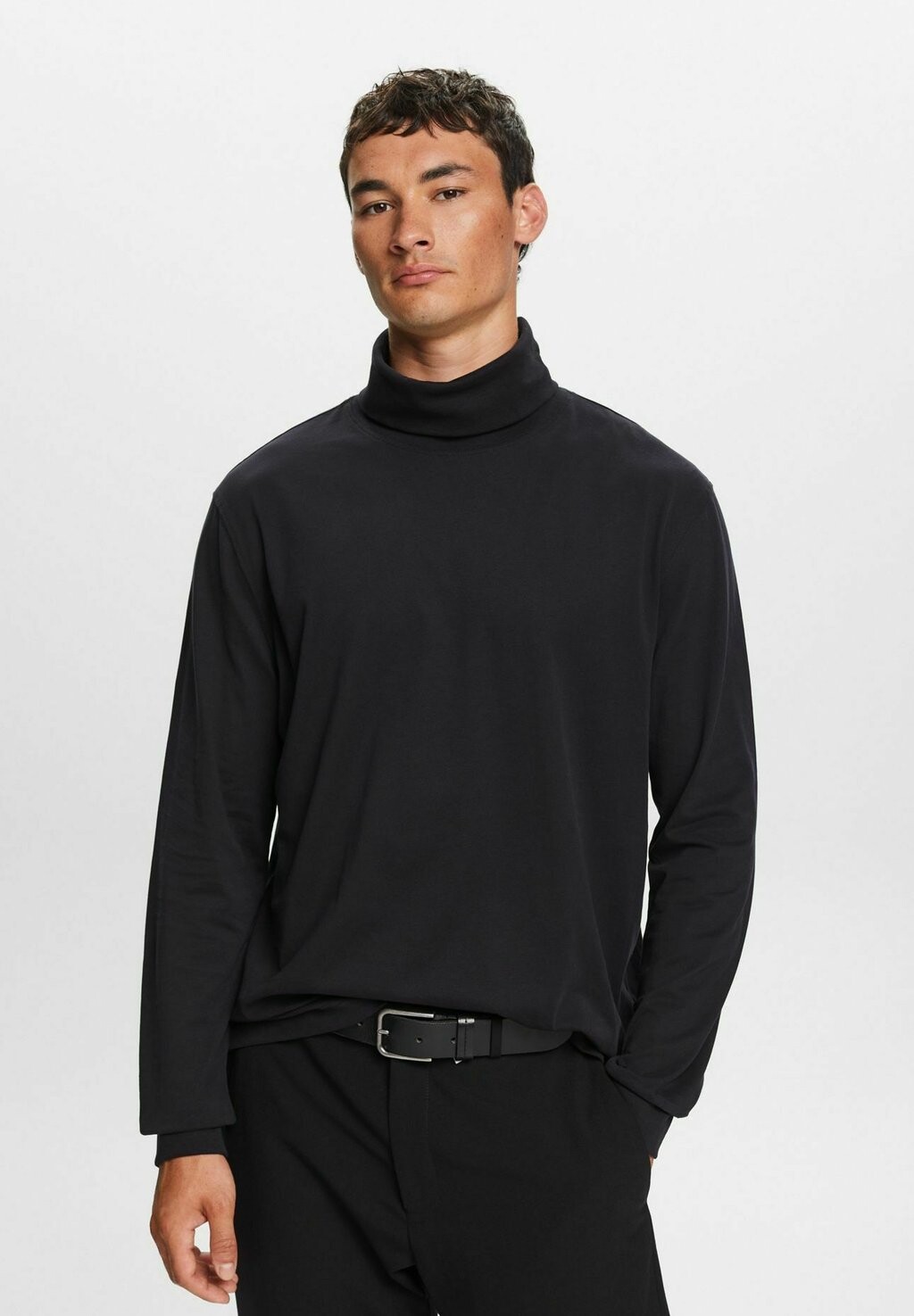 

Футболка с длинным рукавом SUS F SOFT ROLL Esprit, черная, Черный