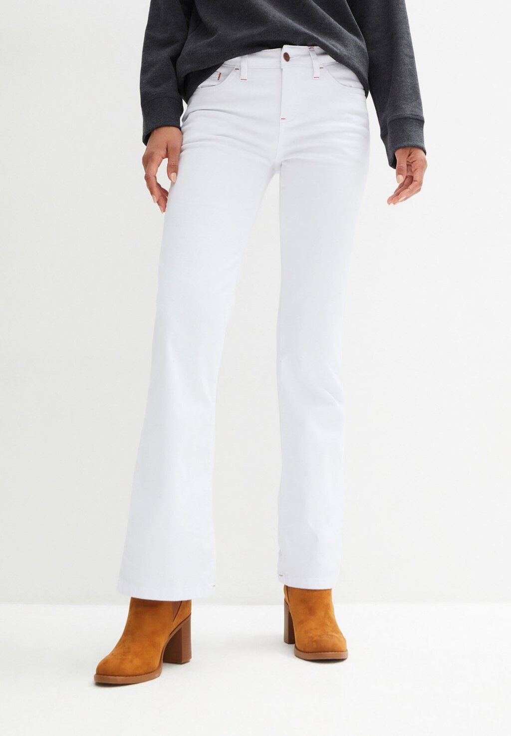 

Джинсы Bootcut bonprix, белые