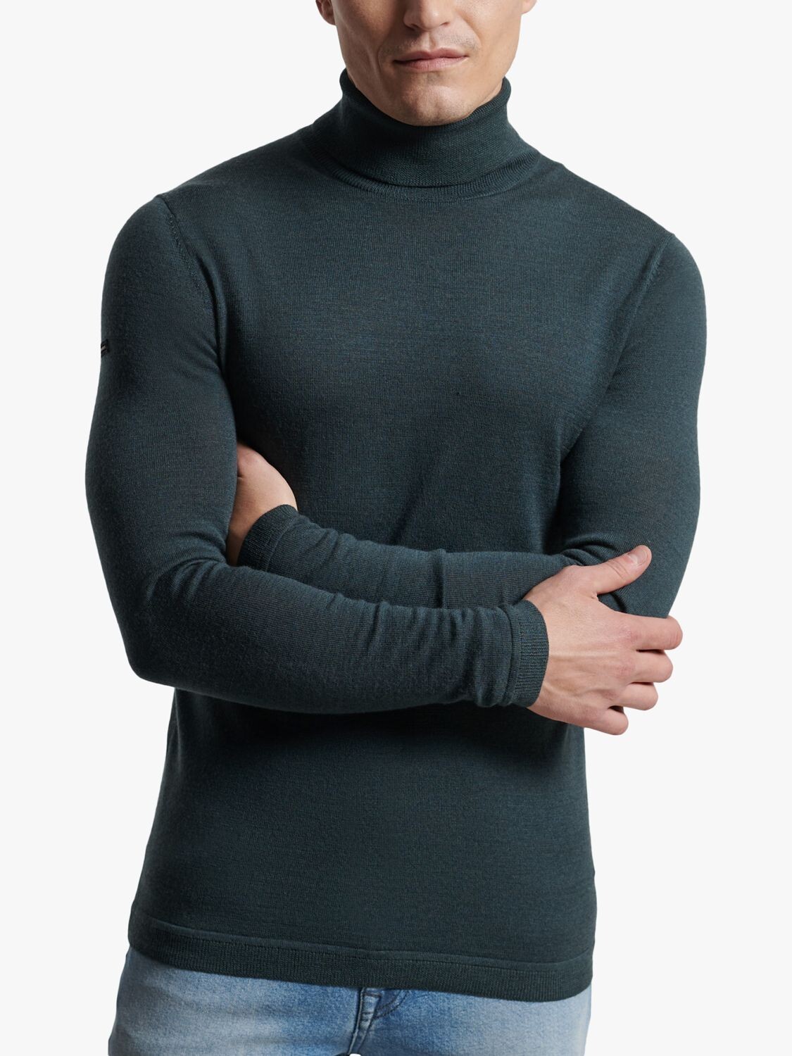 

Джемпер с высоким воротником Superdry Studios Merino, цвет Gramercy Green Marl