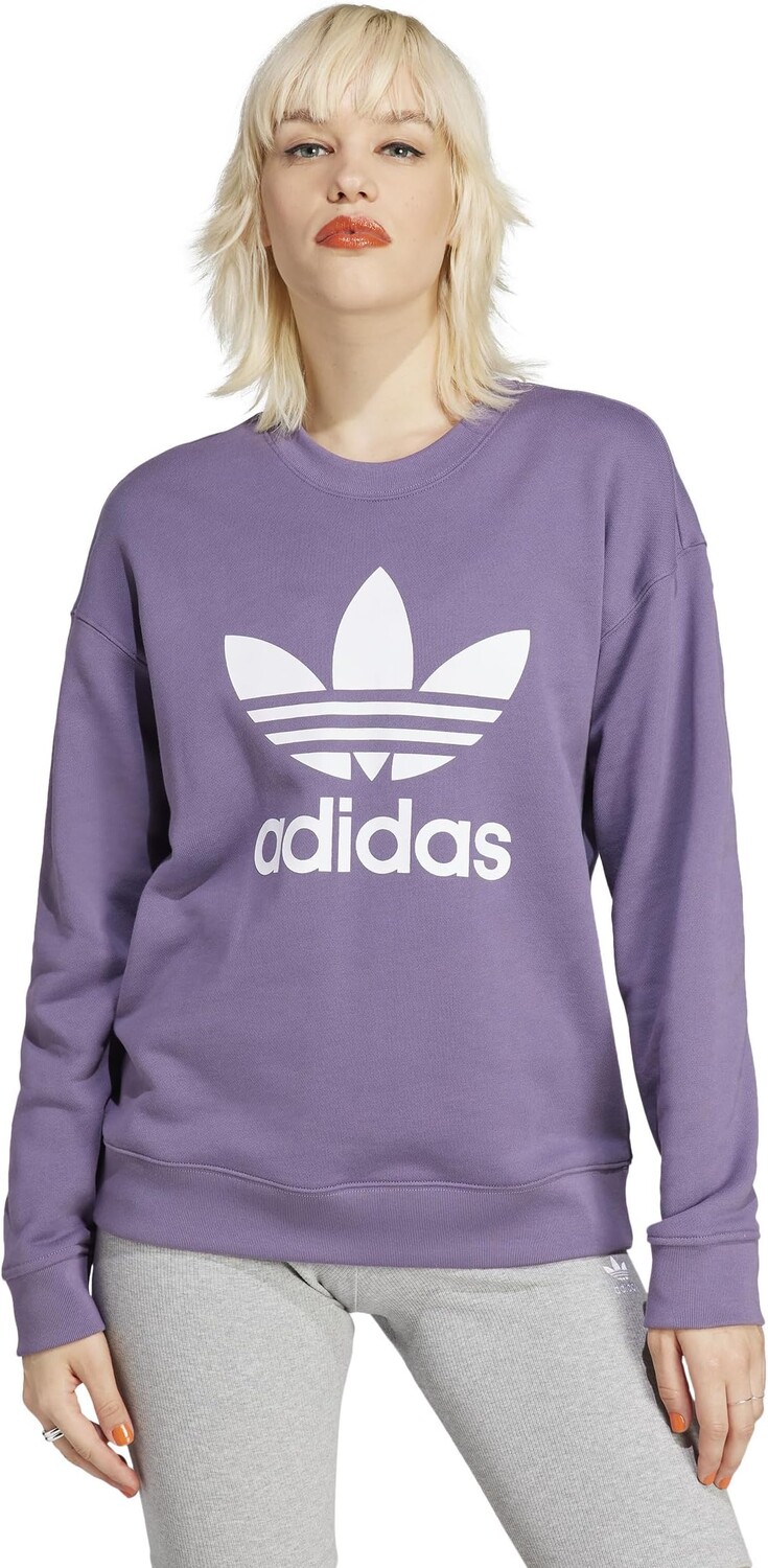 

Толстовка Adidas Trefoil Crew Sweatshirt, цвет Shadow Violet