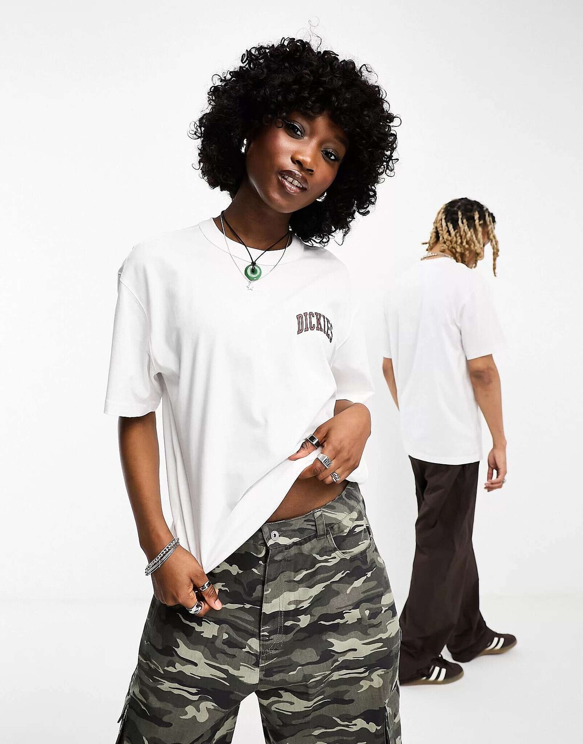 

Белая футболка с логотипом на левой груди Dickies aitkin, Белый