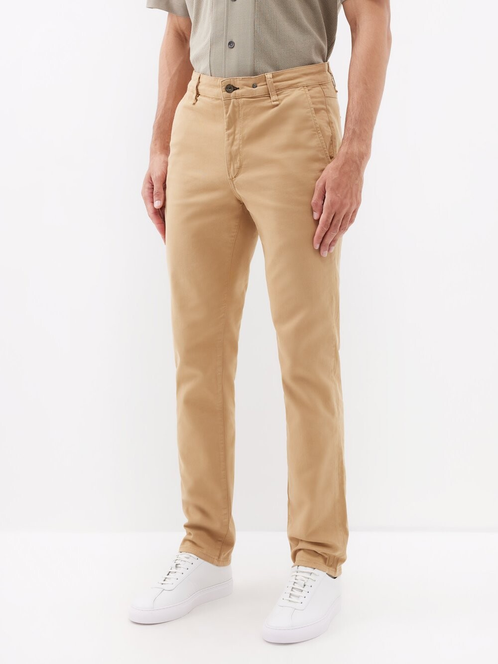 

2 брюк чинос из смесового хлопка с вышитым логотипом. Rag & Bone, бежевый