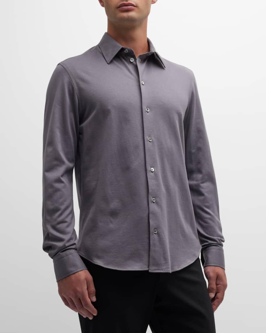 

Мужская хлопковая спортивная рубашка Emporio Armani