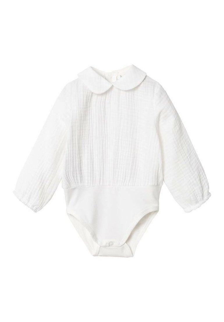 Боди DON Mango Kids, цвет off white блузка rosi mango kids цвет off white