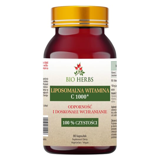

Bio Herbs, Липосомальный витамин С 1000 для иммунитета и отличной абсорбции, 80 капсул.