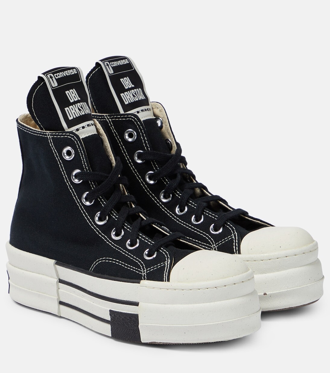 

Кроссовки drkshdw x converse drkstar на платформе Rick Owens, черный