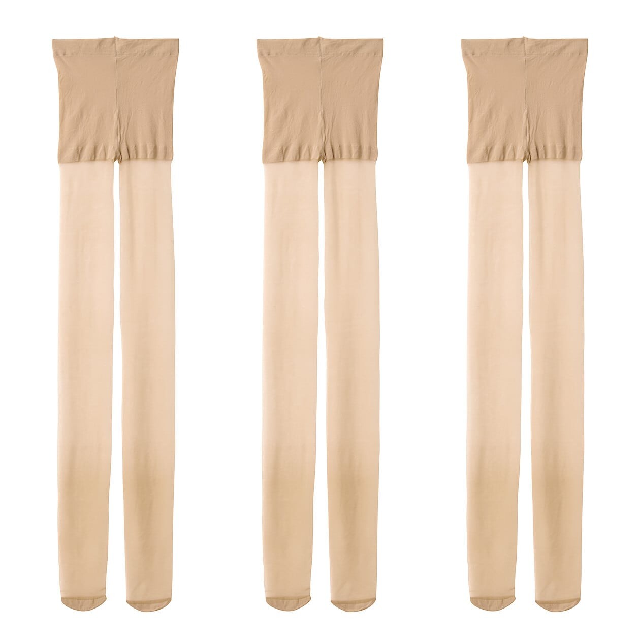 

Мягкий тип, 17 ден, 3 пары чулок MUJI, телесный бежевый