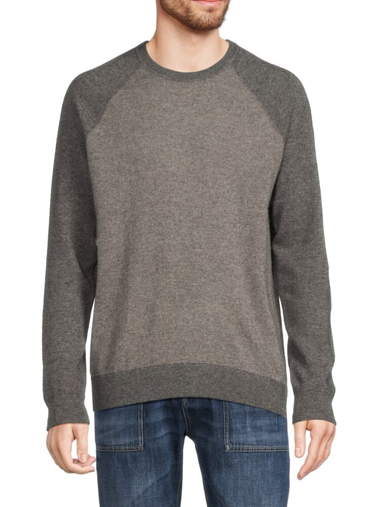 

Толстовка из смесовой шерсти с рукавами реглан и круглым вырезом Vince, цвет Medium Heather Grey