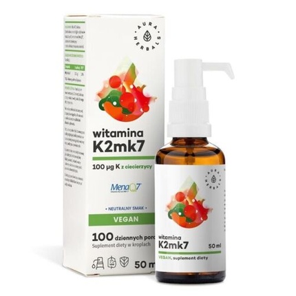 Витамин К2 100 мкг для веганов 50 мл, Aura Herbals