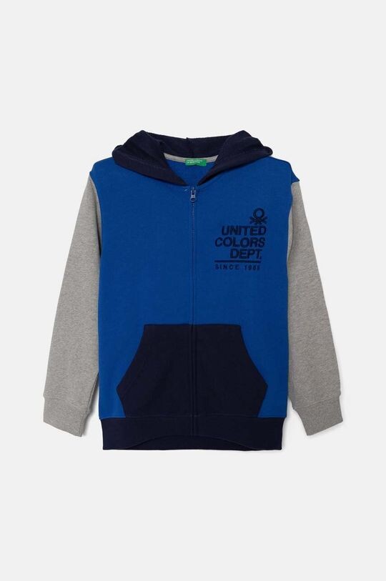 

Детская хлопковая толстовка United Colors of Benetton, темно-синий