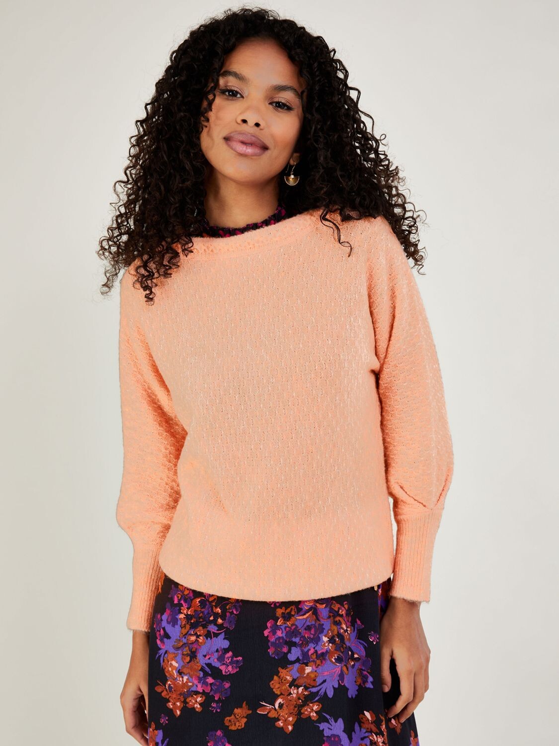 

Джемпер Monsoon Supersoft Stitch, персиковый