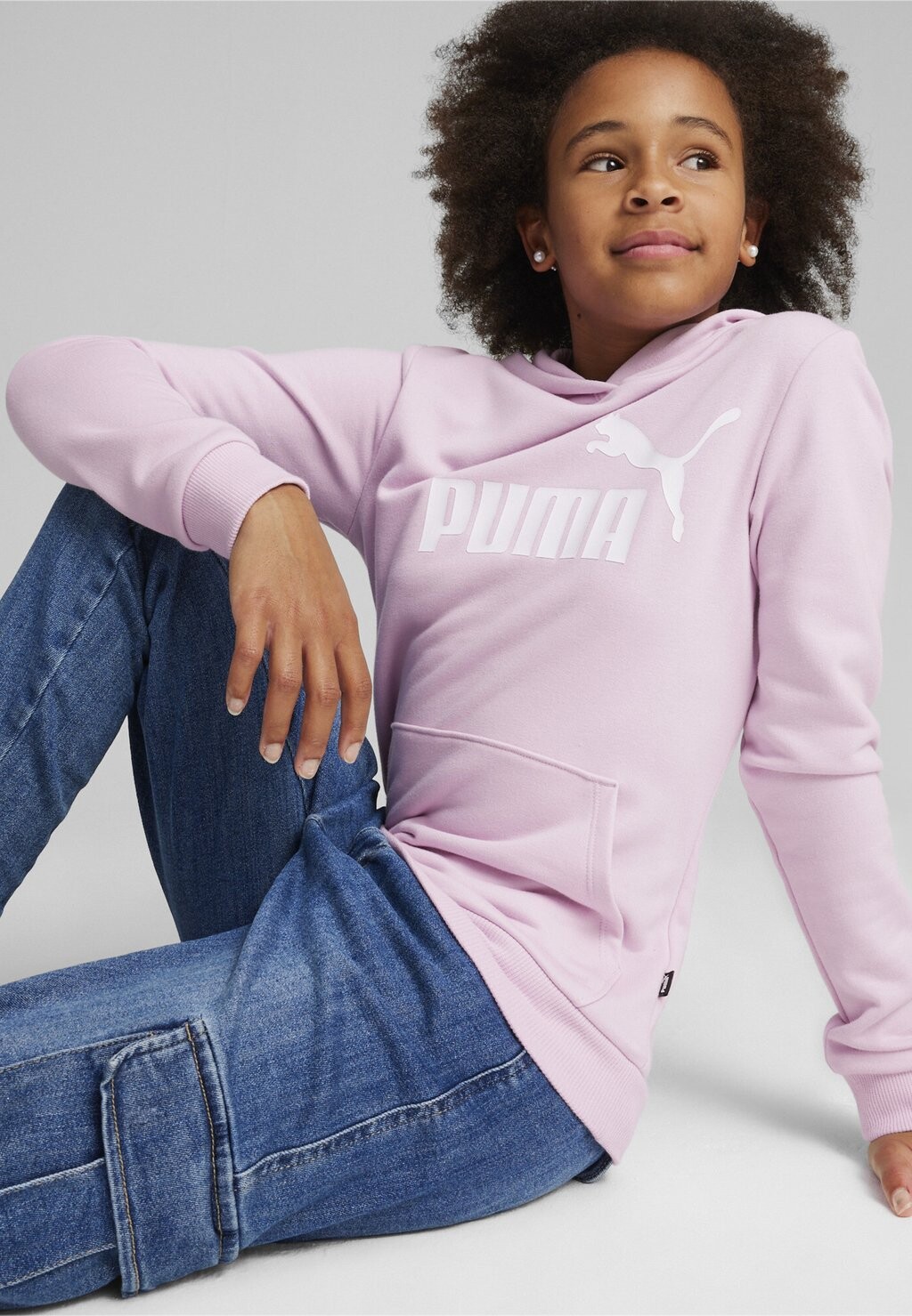 

Толстовка Essentials Logo Youth Flicka Puma, цвет grape mist
