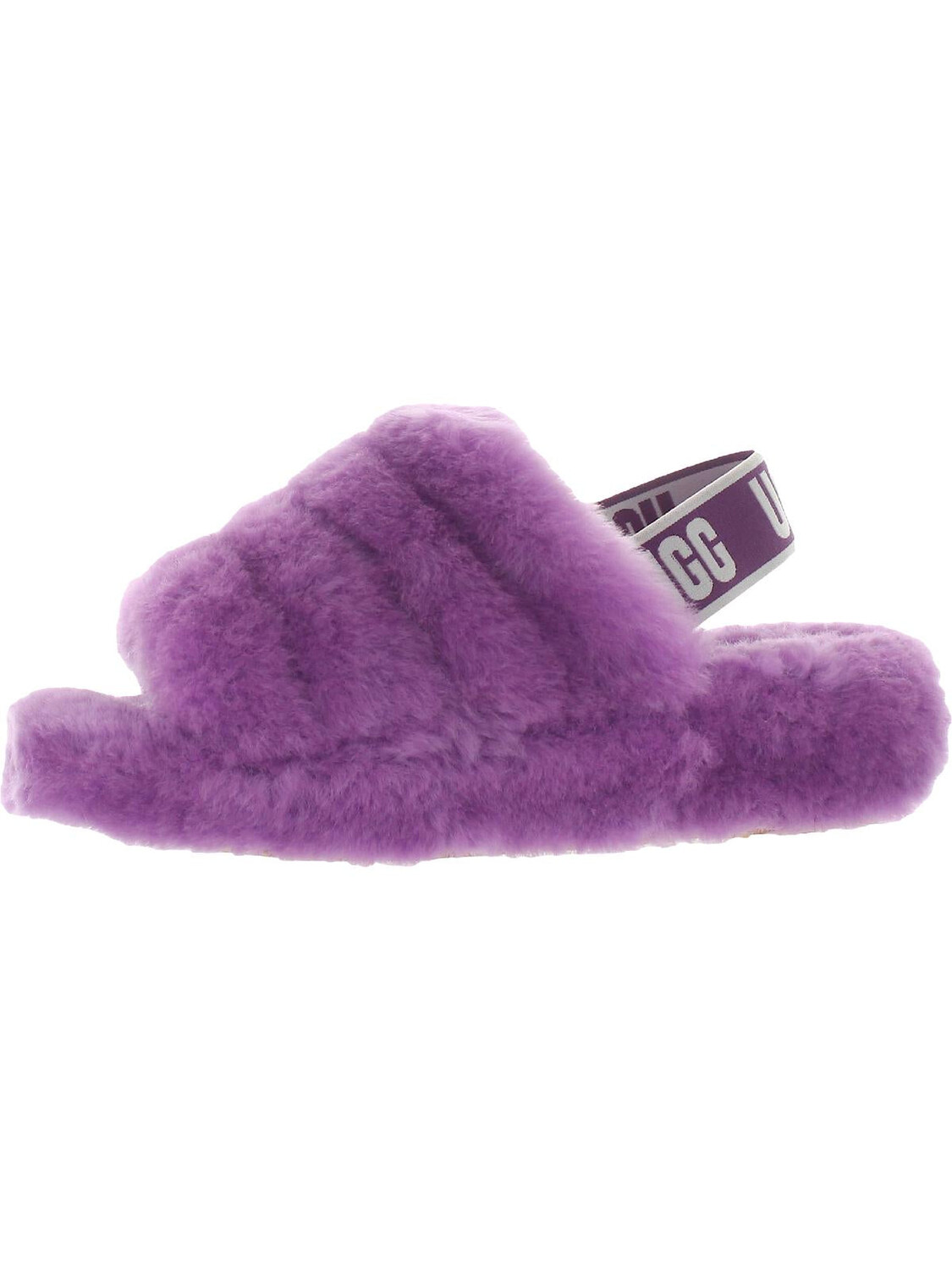 

Женские шлепанцы из овчины Fluff Yeah с пяткой на пятке UGG, цвет Purple Sky