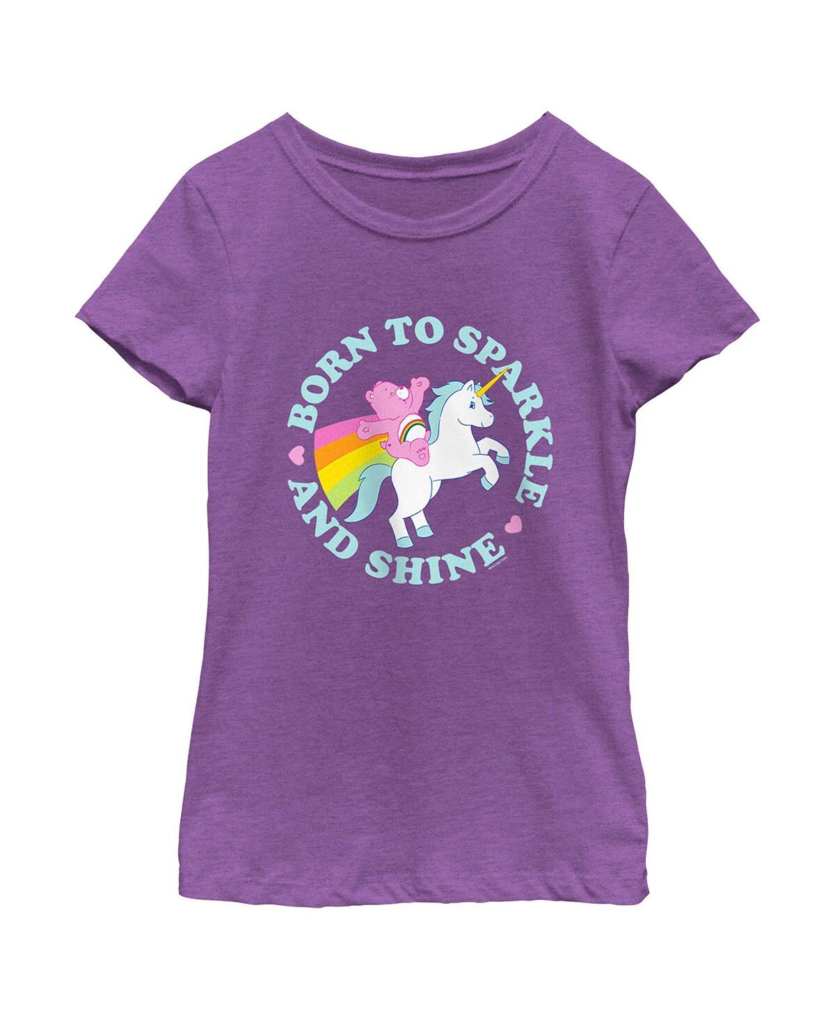 

Детская футболка для поднятия настроения Girl's Born to Sparkle и Shine Care Bears
