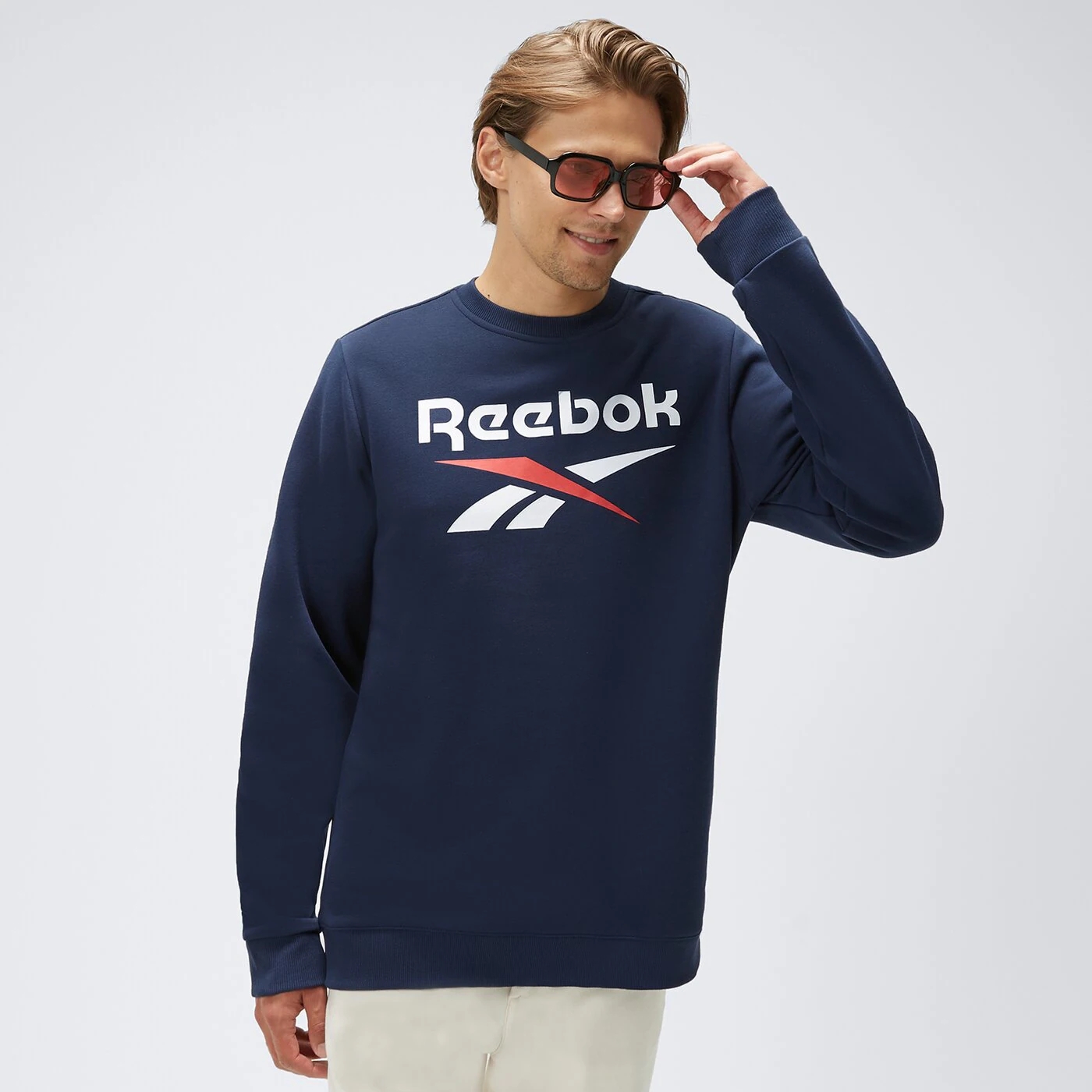 Свитшот Reebok с большим логотипом, синий