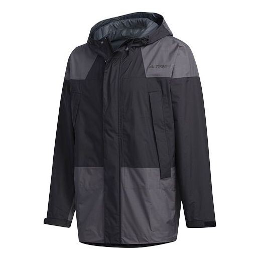 

Куртка adidas Logo Alphabet Splicing Jacket Black Gray, серый