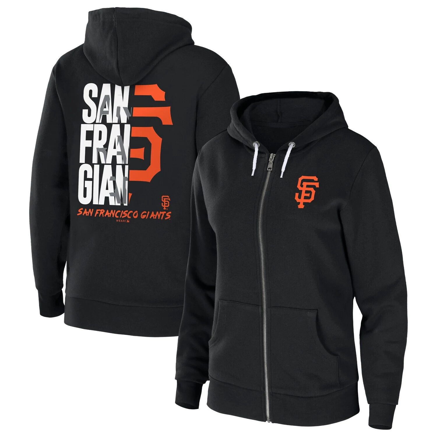 

Женская одежда Erin Andrews: черный флисовый худи с молнией во всю длину San Francisco Giants