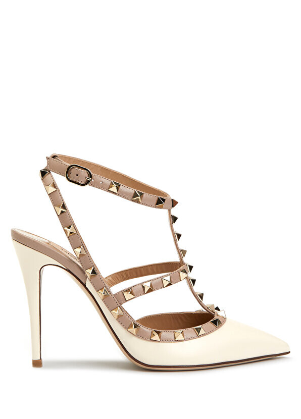 

Белые кожаные туфли на высоком каблуке rockstud Valentino Garavani, Белый