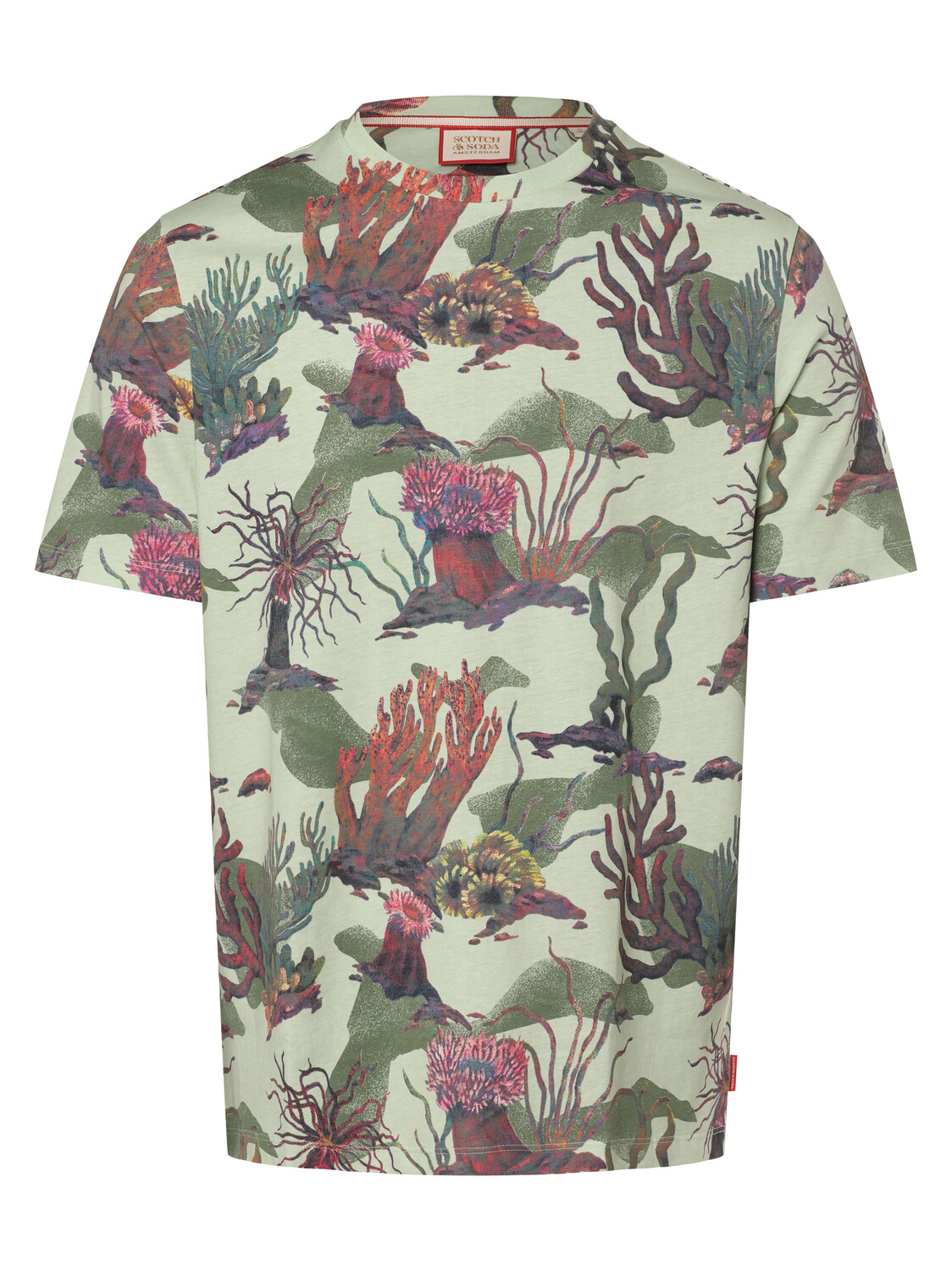 

Футболка Scotch & Soda, цвет grün pink