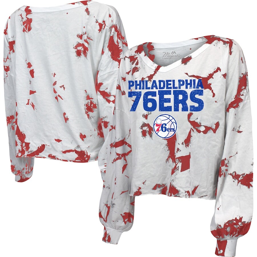 

Футболка с длинным рукавом Majestic Threads Philadelphia 76Ers, белый
