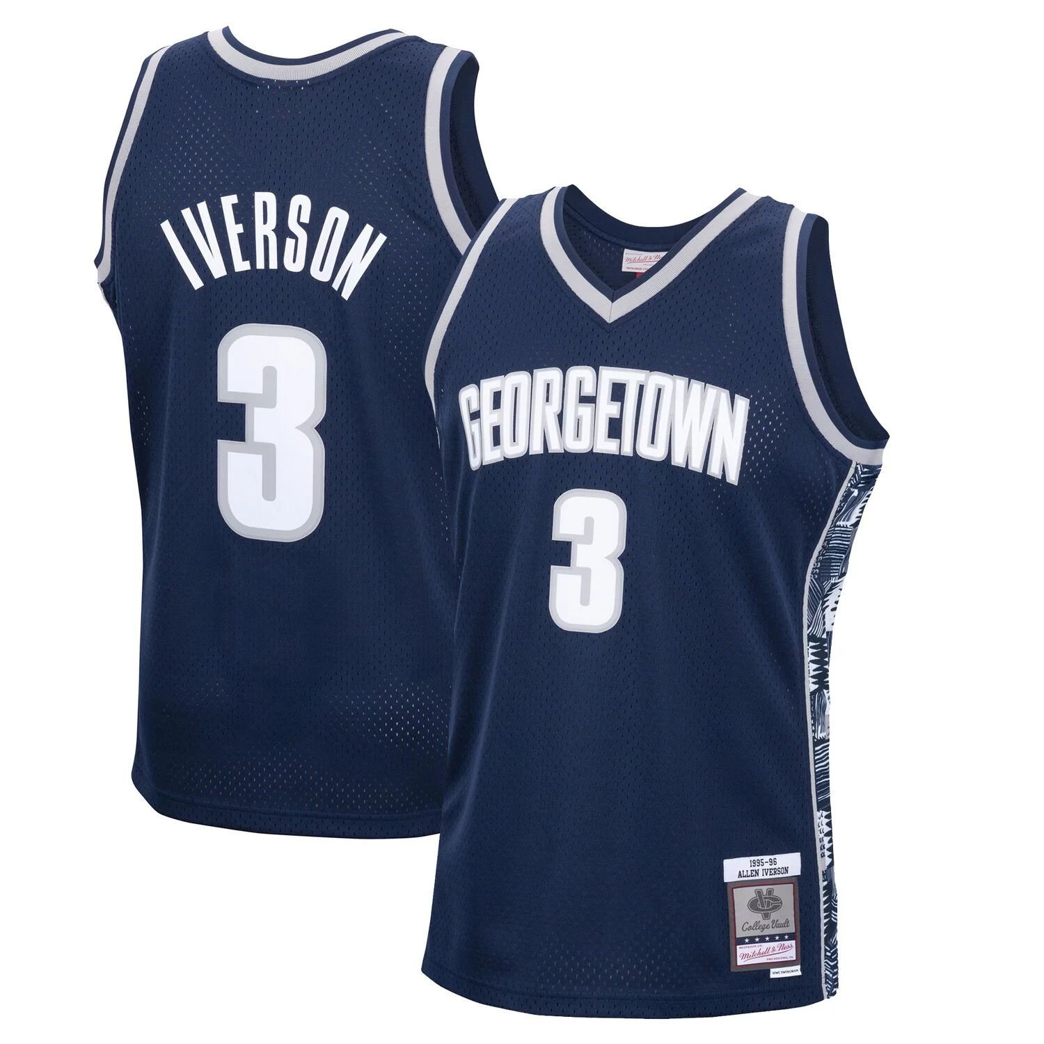 

Мужская футболка Mitchell & Ness Allen Iverson Navy Georgetown Hoyas 1995-96 Swingman Replica Джерси