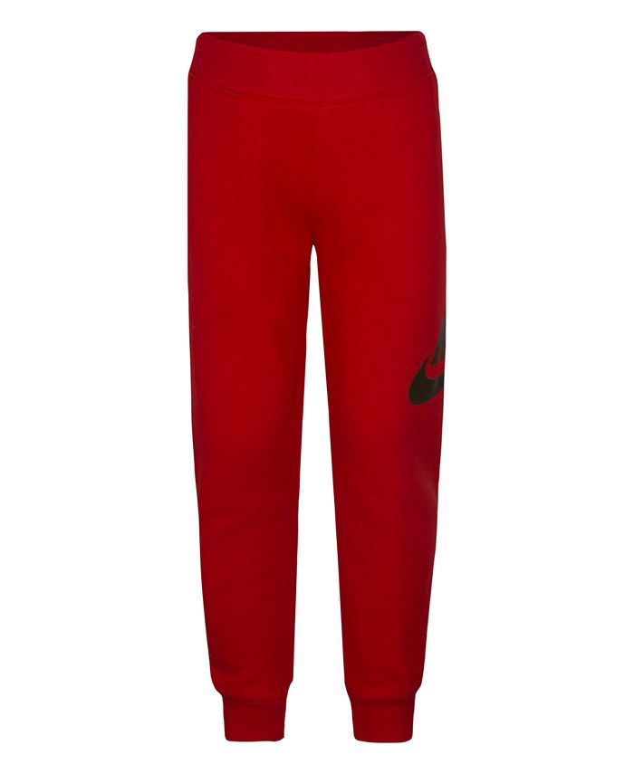 Подарочные флисовые штаны цвета металлик для мальчиков-малышей Nike, красный