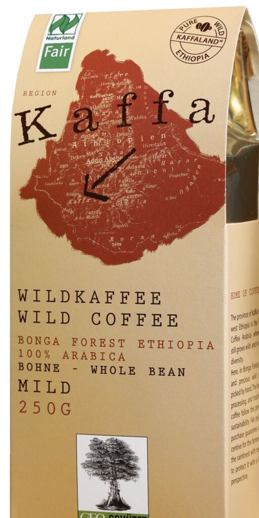 

Кофе Original Food Kaffa Wild мягкий, цельнозерновой, 250г