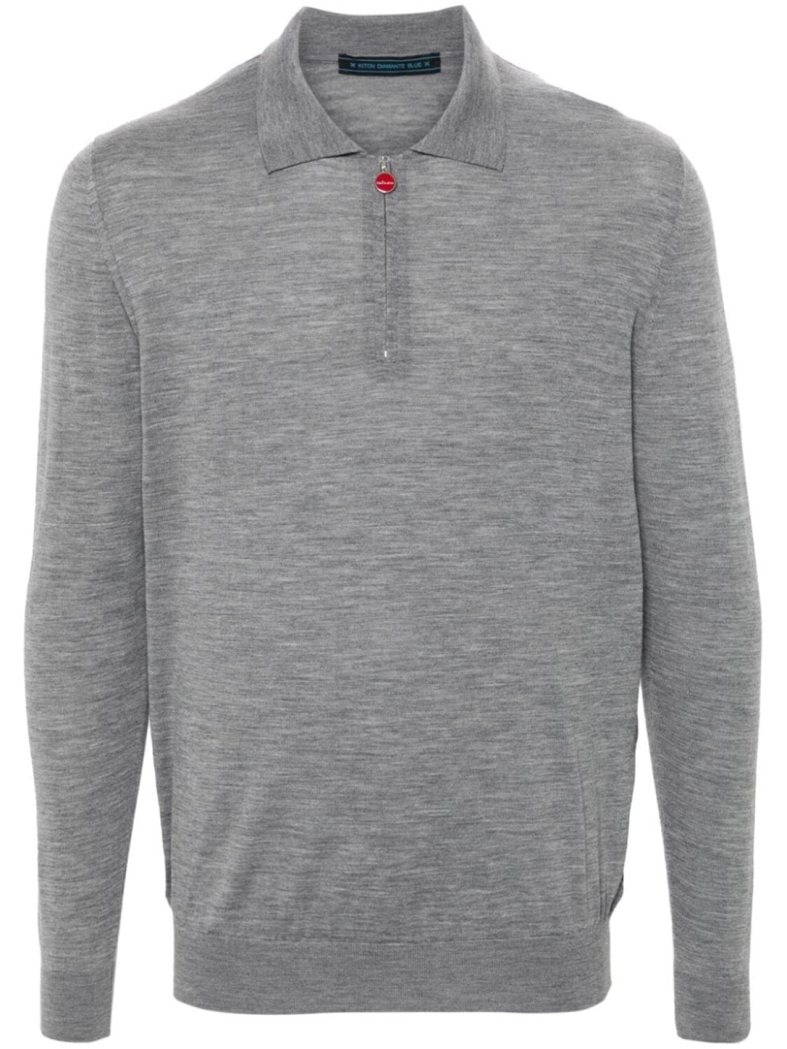 

Kiton шерстяная рубашка поло, серый