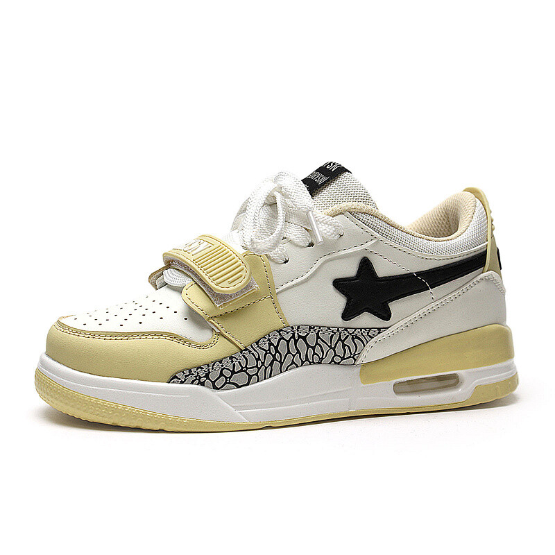 

Кроссовки STUR YSN Skateboarding Shoes Unisex Low-top White, белый/желтый