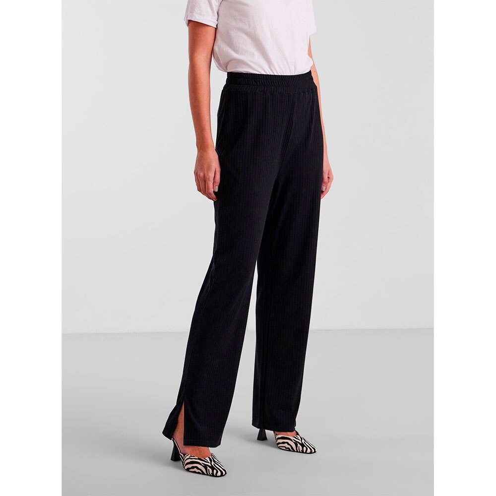

Брюки Pieces Kylie Slit Mid Waist, черный