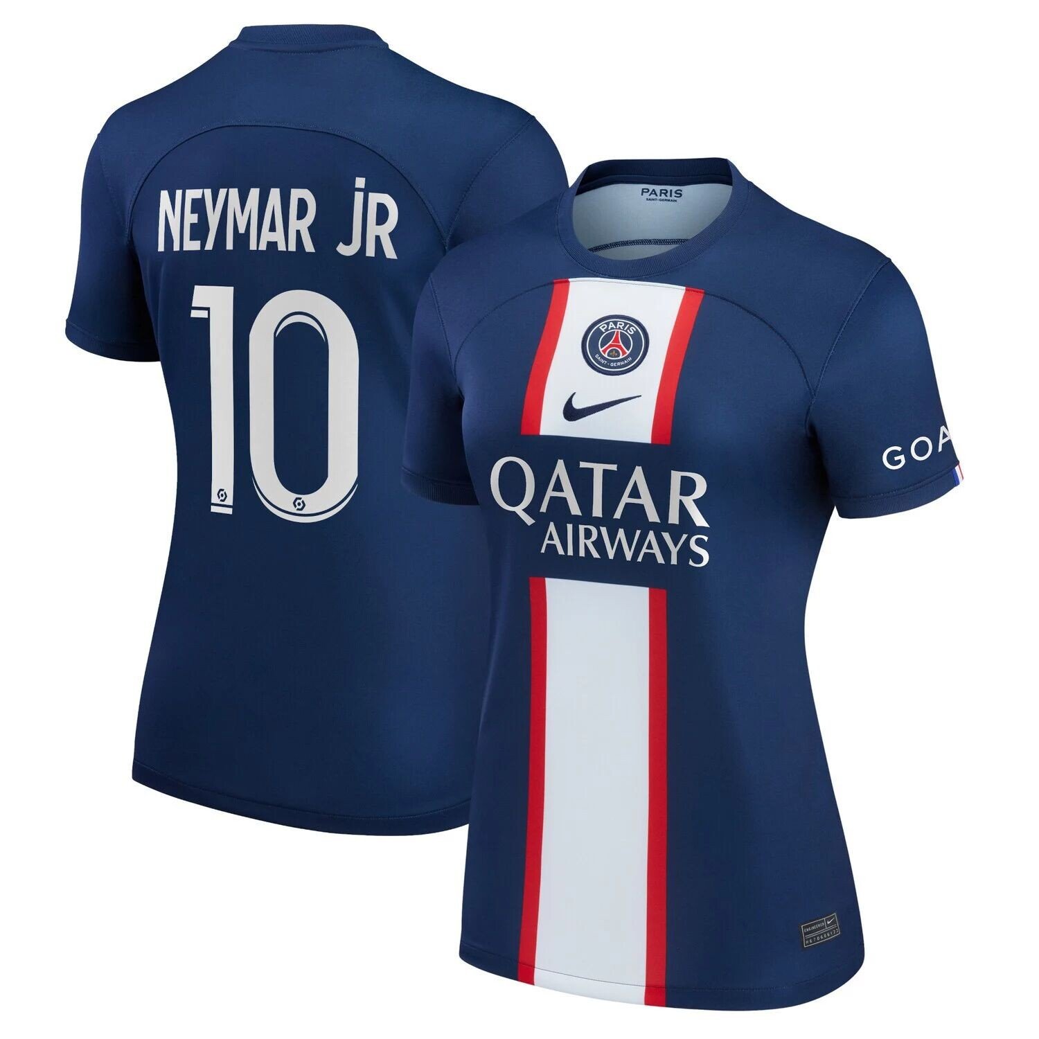 

Женская синяя футболка Nike Neymar Jr. Paris Saint-Germain 2022/23 Home Replica Player Nike, Синий
