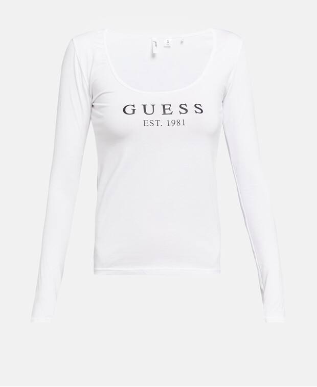

Топ с длинными рукавами Guess, белый