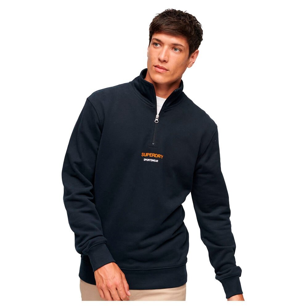 

Свитер Superdry Sportswear Logo Loose Half Zip, синий