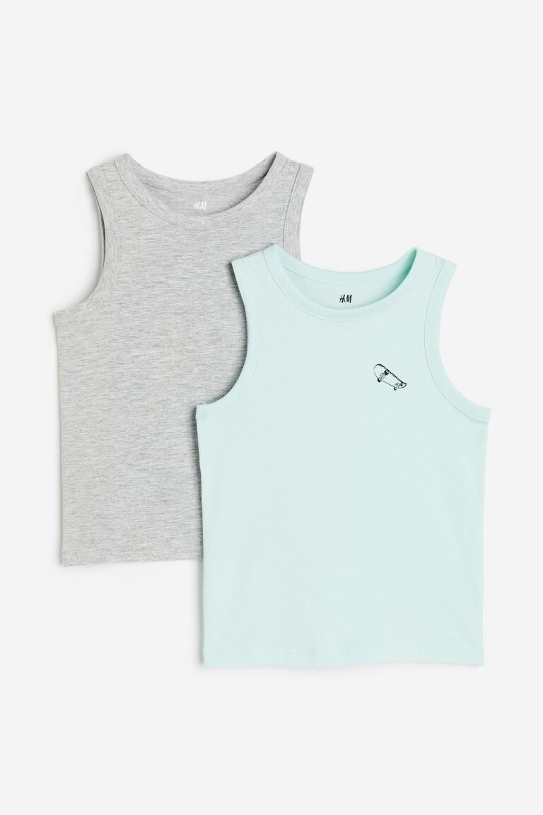 

Хлопковый топ без рукавов из двух частей H&M