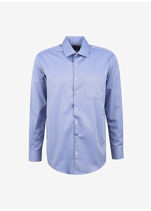 

Синяя мужская рубашка Slim Fit с классическим воротником Süvari