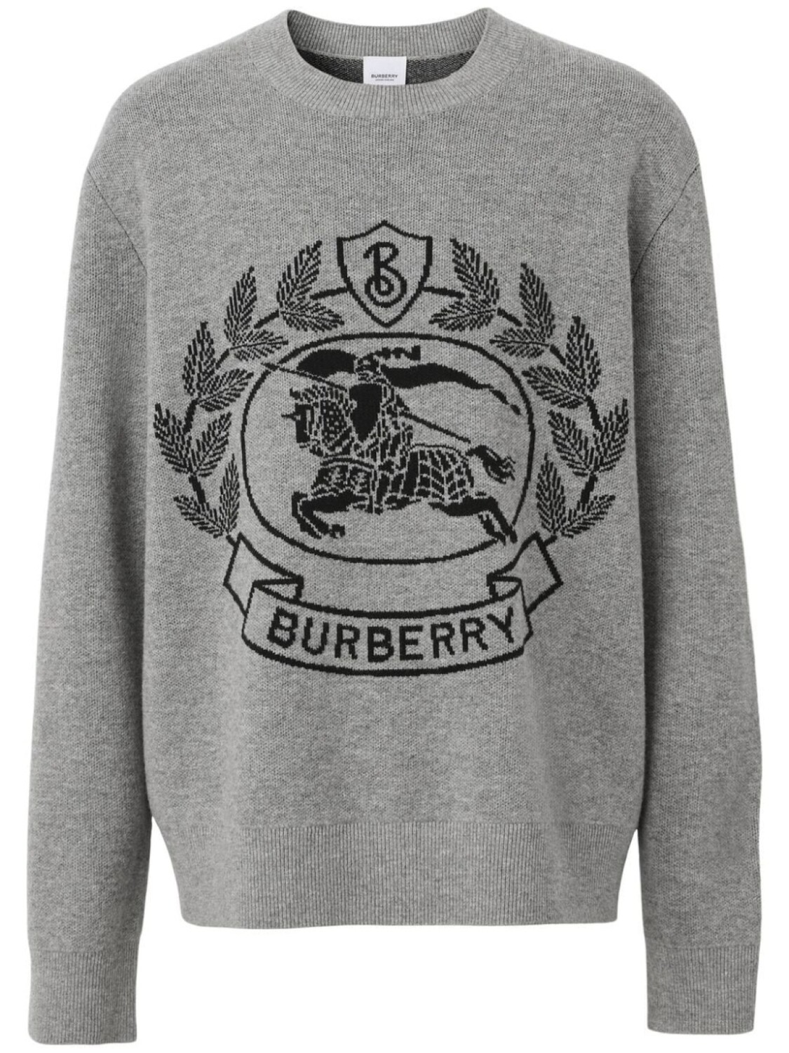 

Burberry шерстяной джемпер с принтом EKD, серый