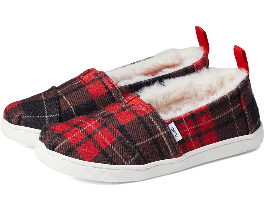 

Лоферы Toms Tartan Printed Felt/Faux Fur Alpargata, красный