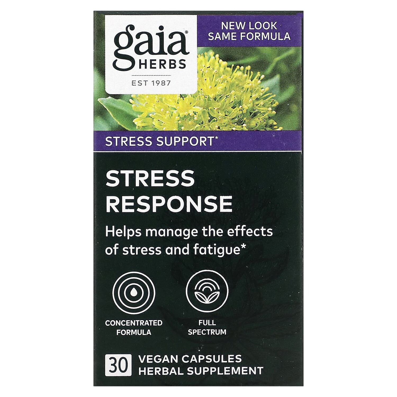 

Stress Response, 30 веганских капсул, Gaia Herbs