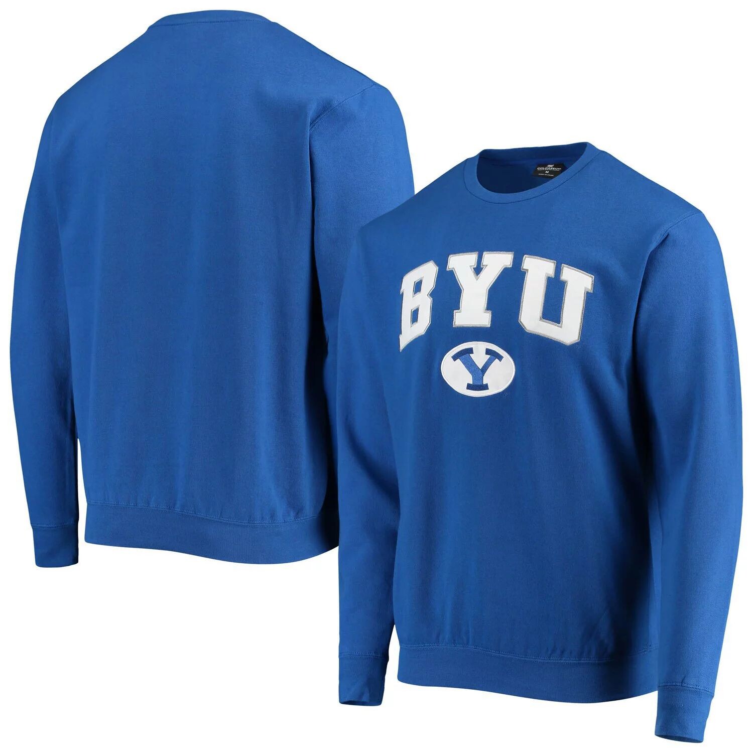 

Мужской свитшот из твила Royal BYU Cougars Team Arch & Logo Tackle Colosseum