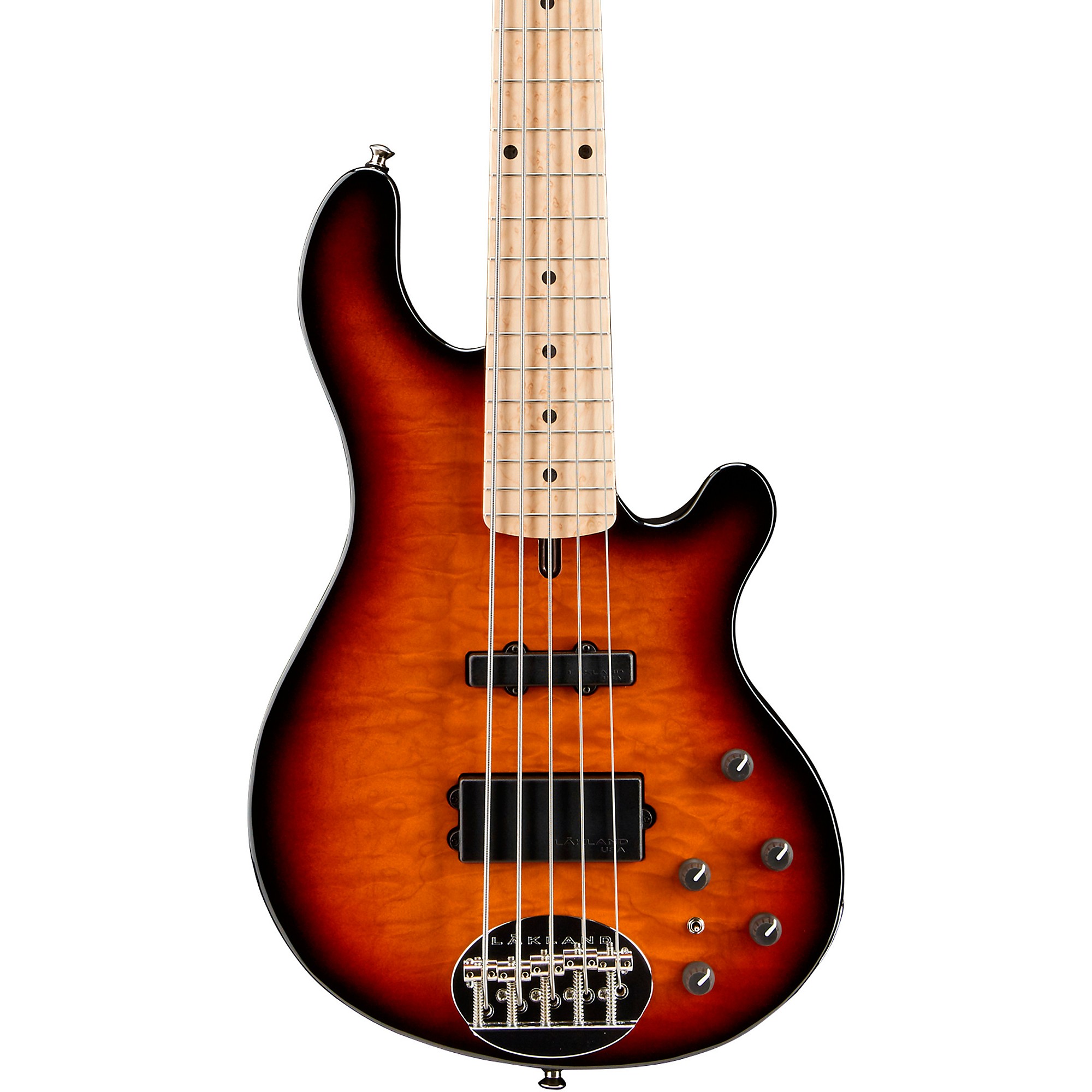 Lakland Deluxe 55-94 5-струнная бас-гитара с 3-цветной накладкой из клена Sunburst цена и фото
