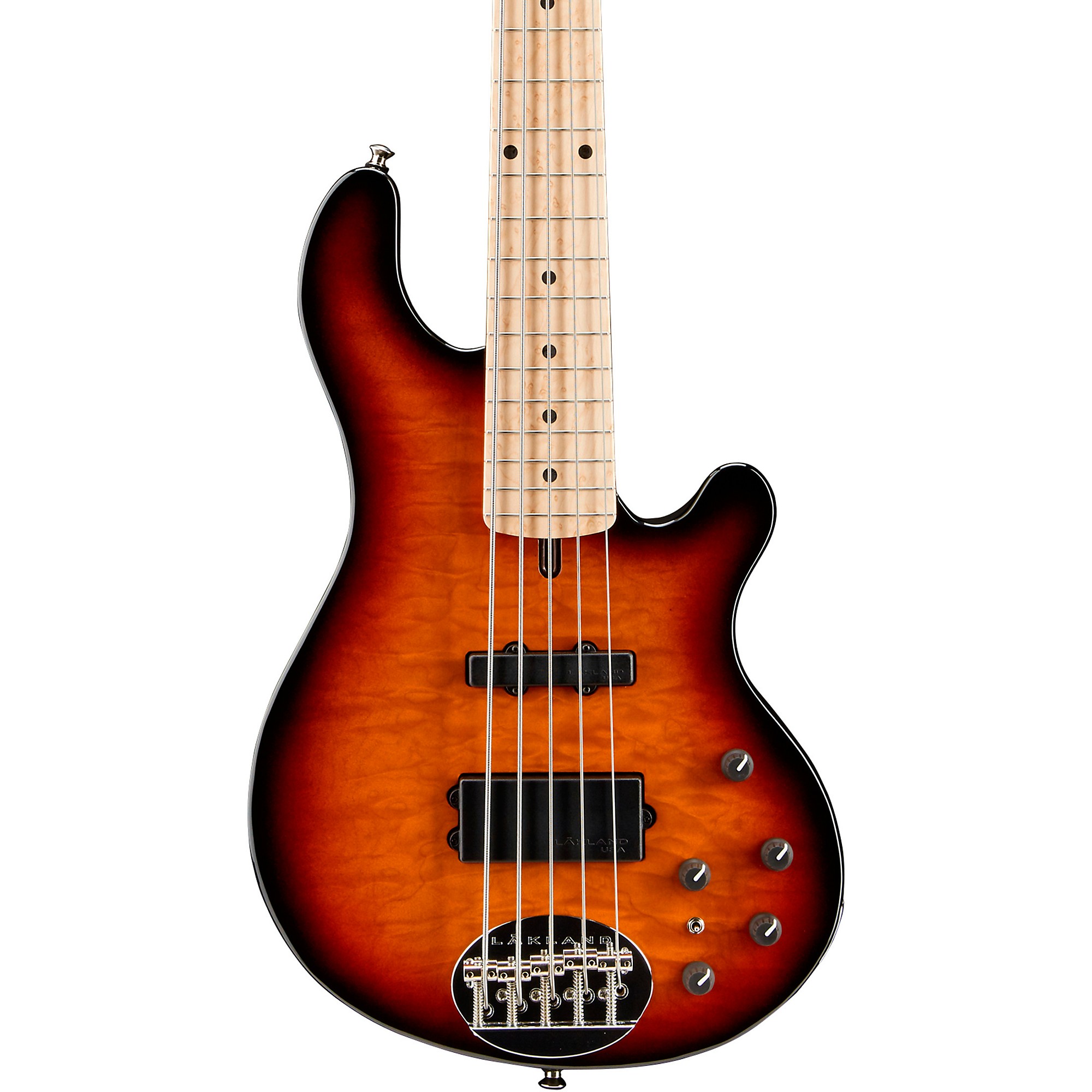 Lakland Deluxe 55-94 5-струнная бас-гитара с 3-цветной накладкой из клена Sunburst