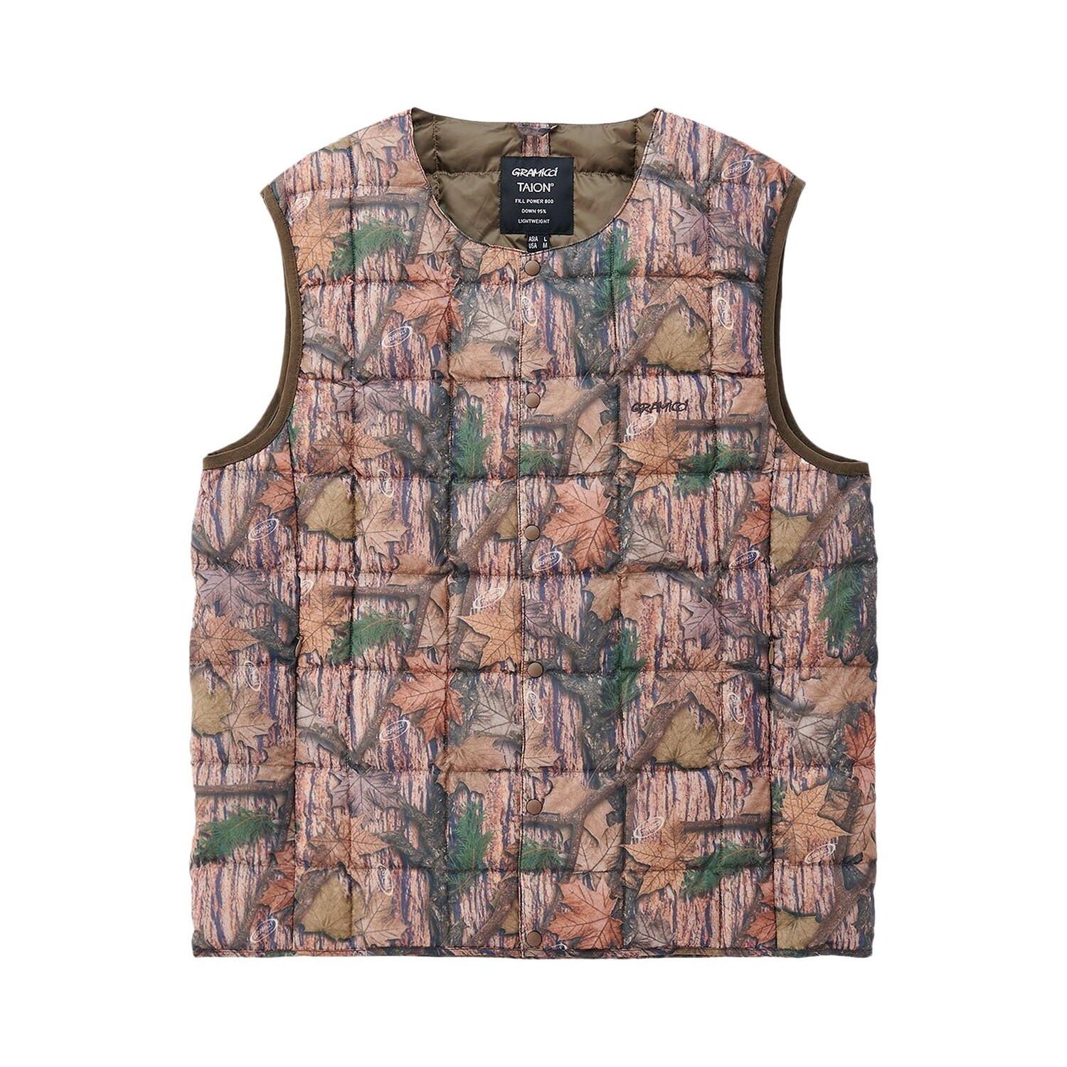 

Внутренний пуховый жилет Gramicci x TAION Leaf Camo