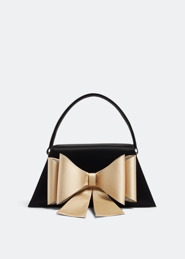 

Сумка Mach & Mach Le Cadeau Satin Bow Handbag, черный