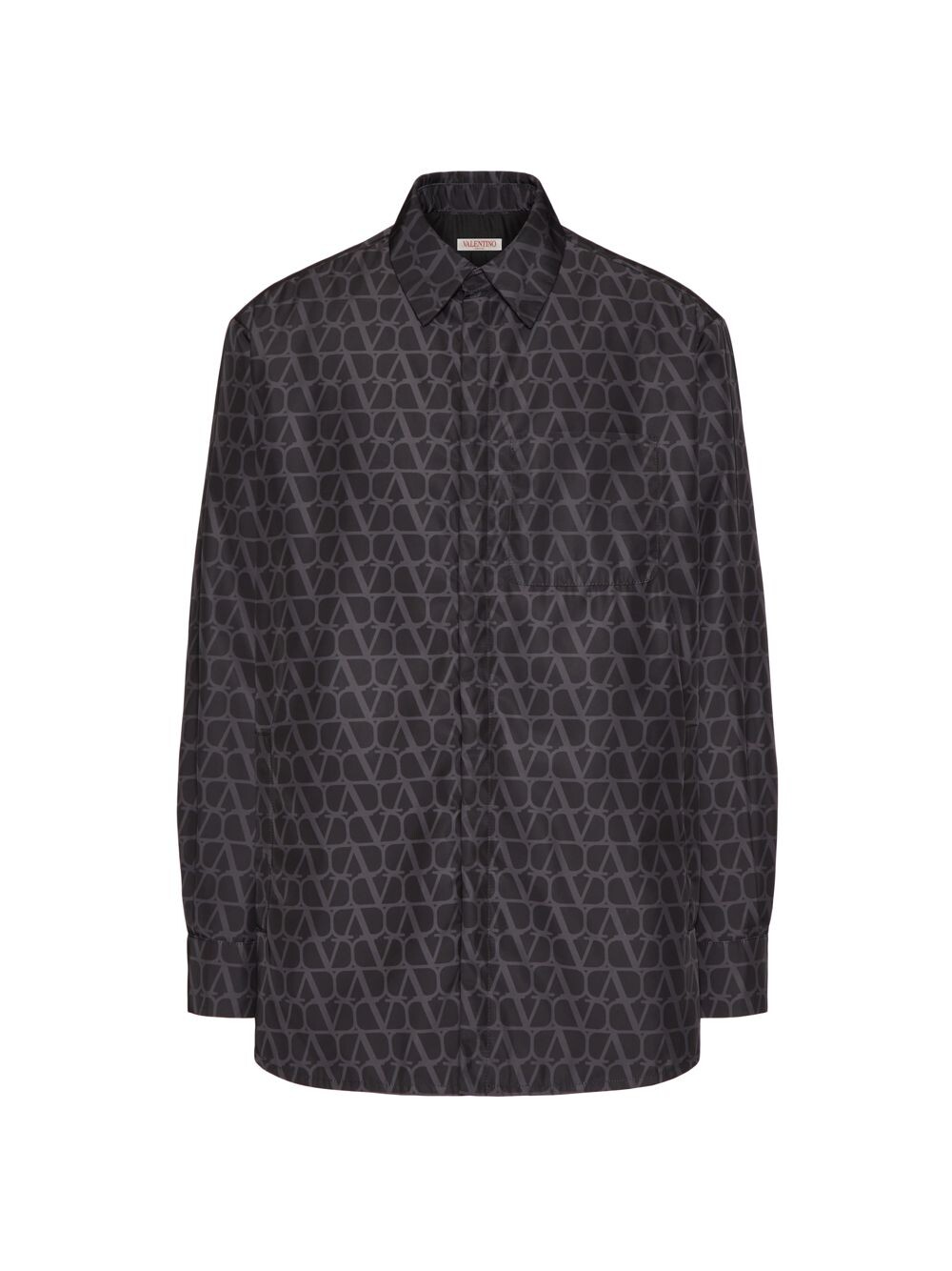 

Куртка-рубашка из нейлона с принтом Toile Iconographe Valentino, черный