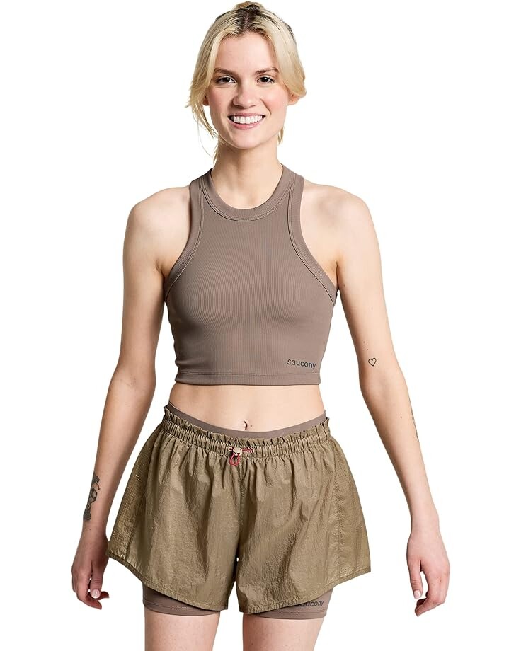 

Топ Saucony Elevate Crop, цвет Umber