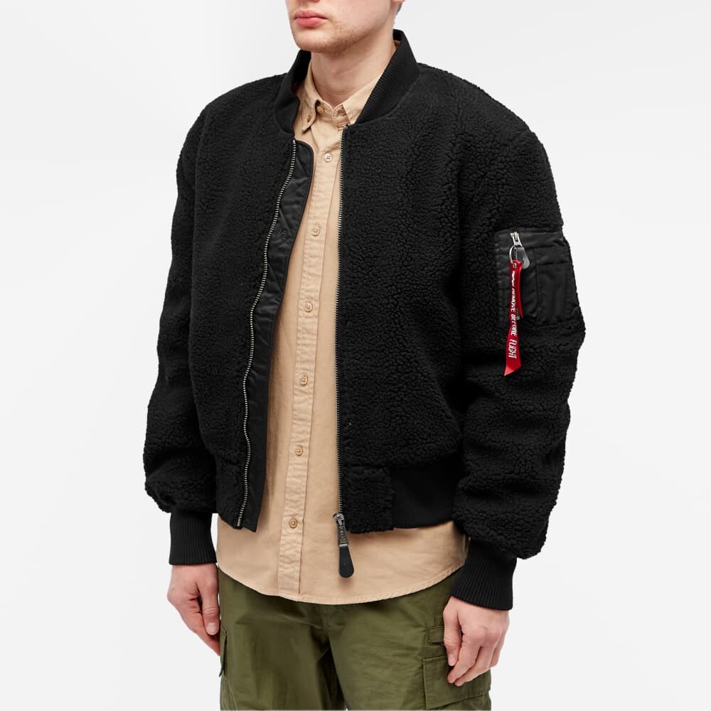 

Флисовая куртка Тедди Alpha Industries MA-1, черный