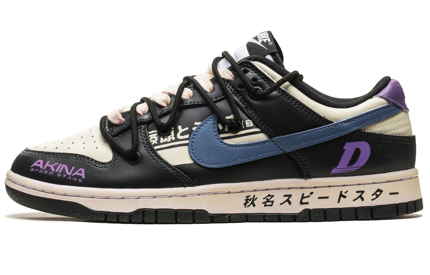 

Кроссовки Nike Dunk Skateboarding Shoes Unisex Low-top White/blue, черный